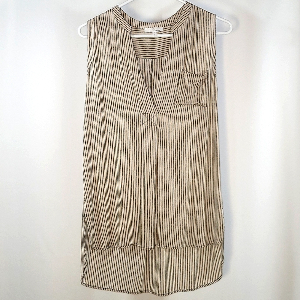 Camber & Grace Featherlight Hi-lo Sleeveless Pocket Blouse, S